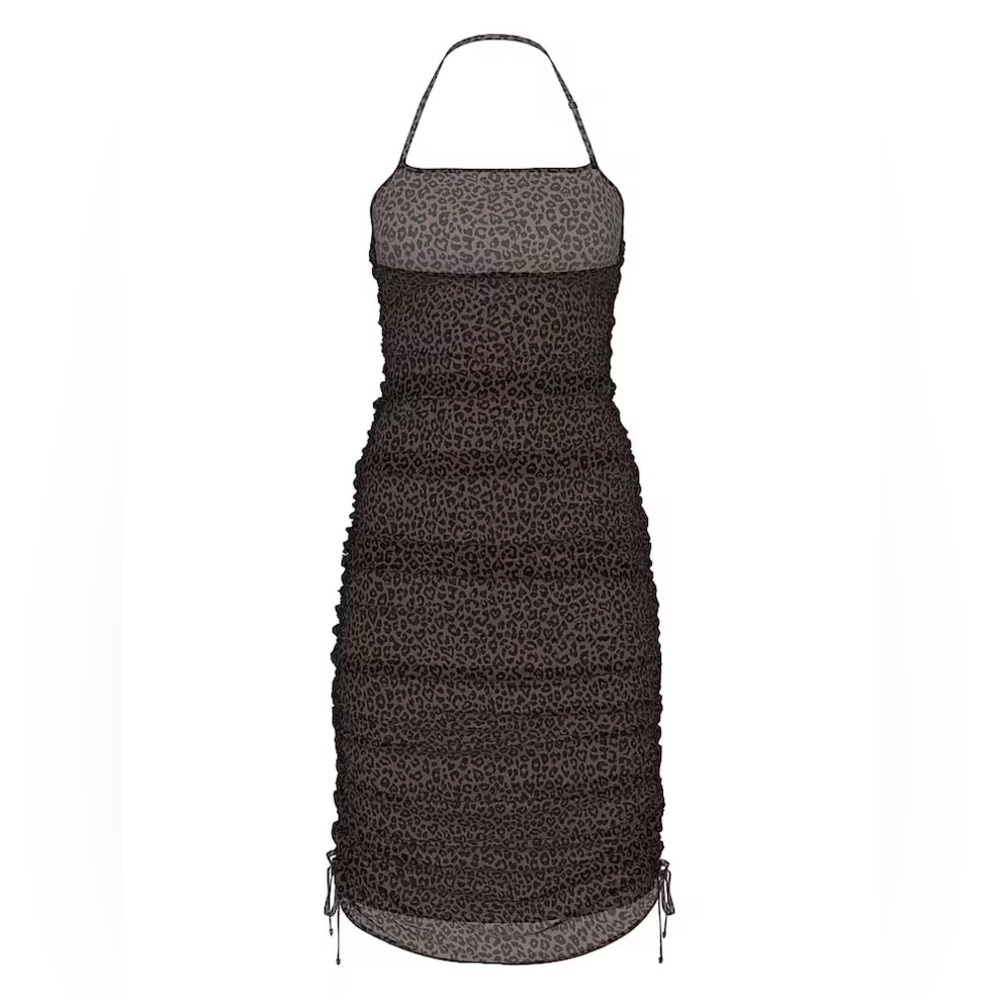 New Victoria’s Secret PINK Leopard Mesh See-Through Swimsuit Coverup Dress